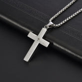 FaithScript – Lord’s Prayer Scribble Cross Necklace