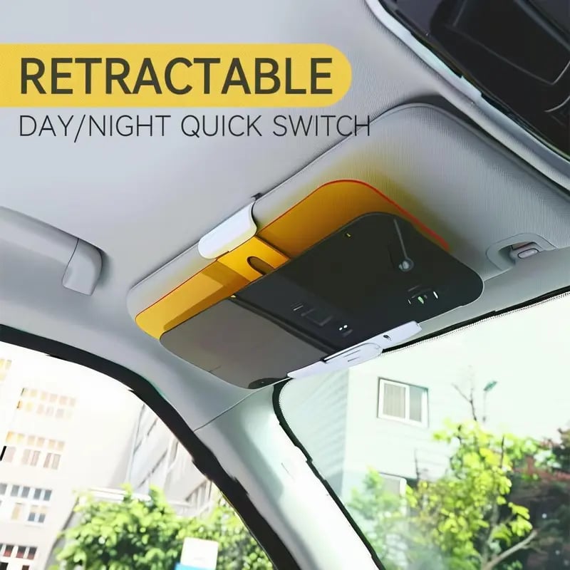 VisionClear – Anti-Glare Polarized Sun Visor for Cars