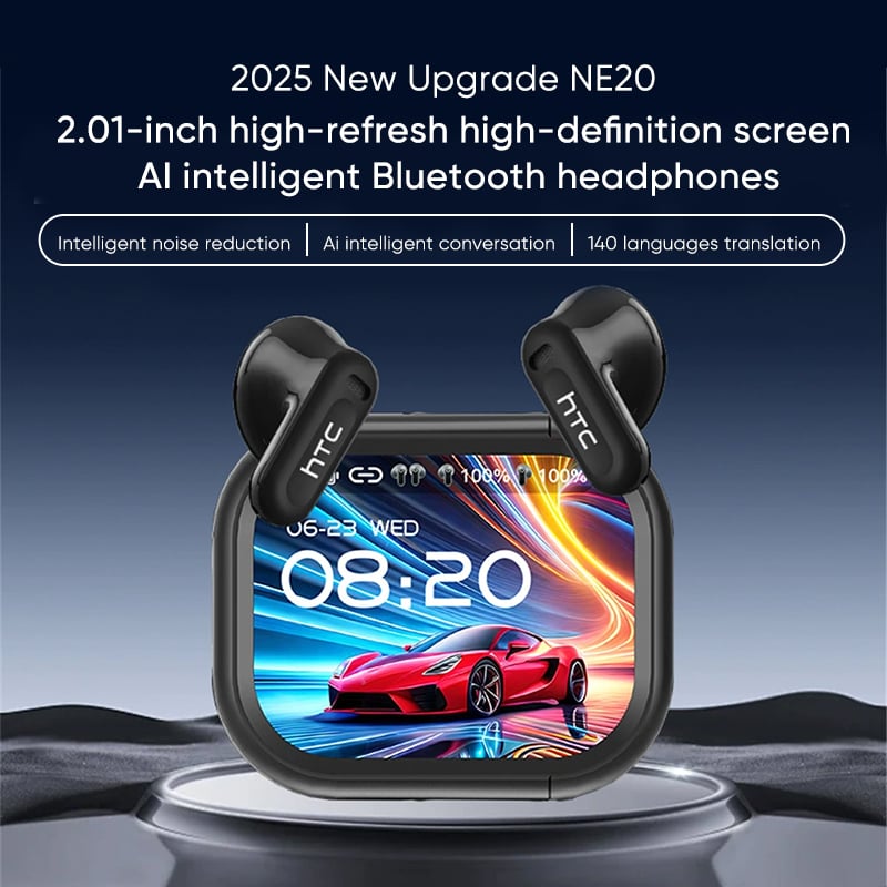 TranslaBeat – HD Screen AI Headphones Global Communication
