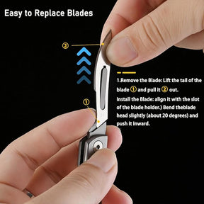 BladeSwift - Folding Scalpel Knife + 10 Replaceable Blades
