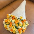 CozyBloom – Hand-Knitted Rose Blanket DIY Kit