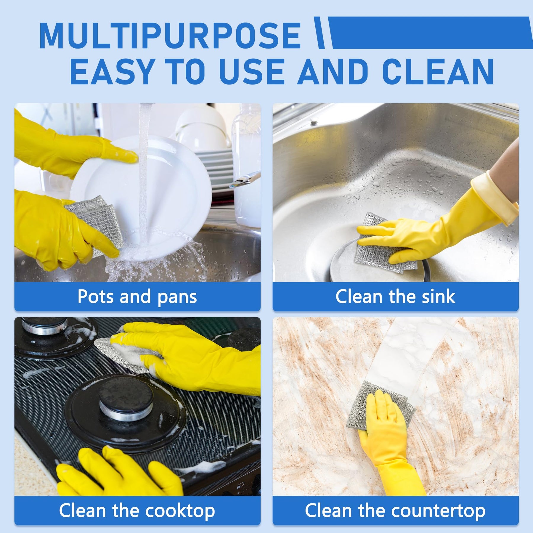 SilverScrub – Non-Scratch Mesh Cleaning Dishcloths