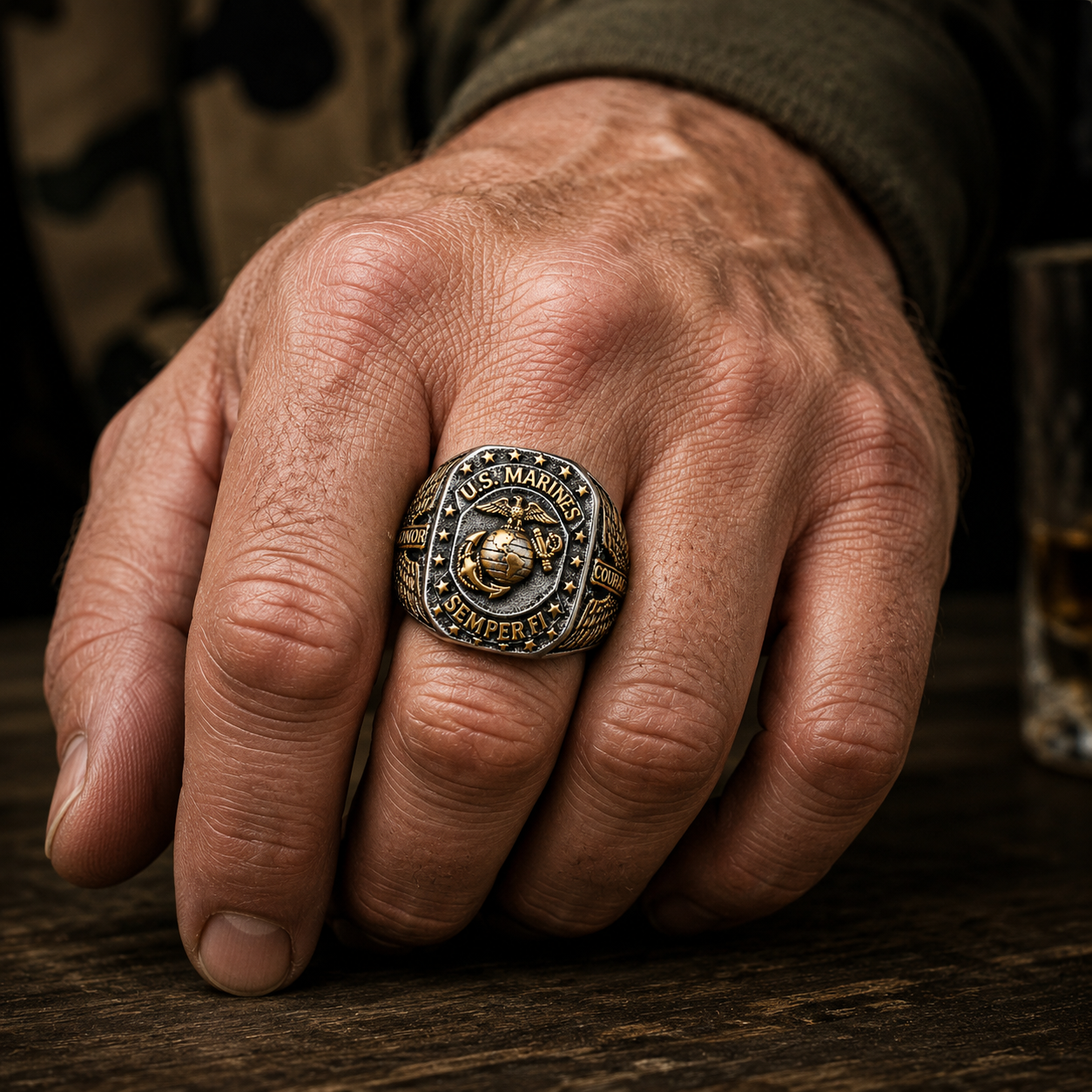 IronSemper – Eagle Anchor Military Ring