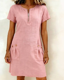 UrbanBreeze Zip – Everyday Cotton-Line Dress