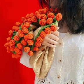 CozyBloom – Hand-Knitted Rose Blanket DIY Kit