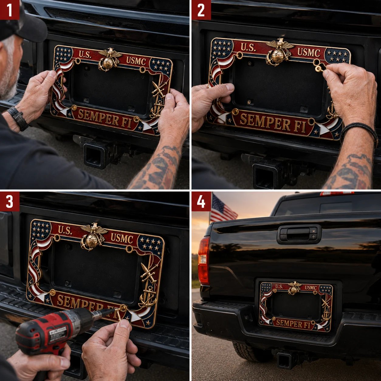 MarinePride – Semper Fi Auto Frame