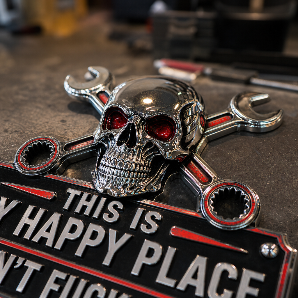 GarageSoul – “This Is My Happy Place” Wall Sign