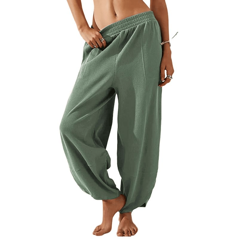 LuxeFlow – Women’s Wide Leg Palazzo Harem Pants
