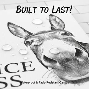 📢Limited-time 50% OFF🏡✨Funny Bathroom Wall Art - "Nice Ass" Donkey Print