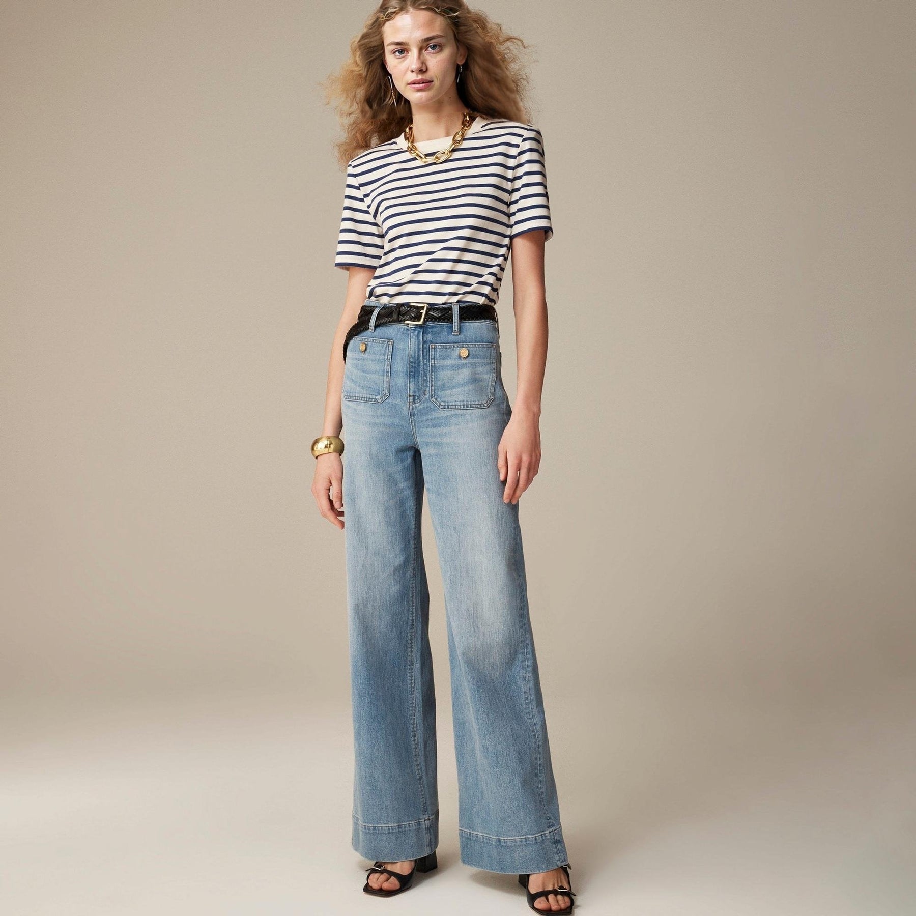 NautiFit – Sculpting Sailor Style Wide Leg Trousers