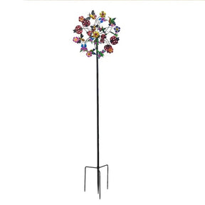 ☀️🌀Outdoors Wind Spinners with Decorative Flowers🌸(Includes bracket)