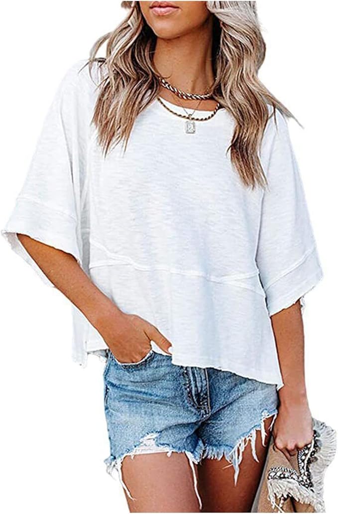 BellAura – Solid Color Bell Sleeve T-Shirt