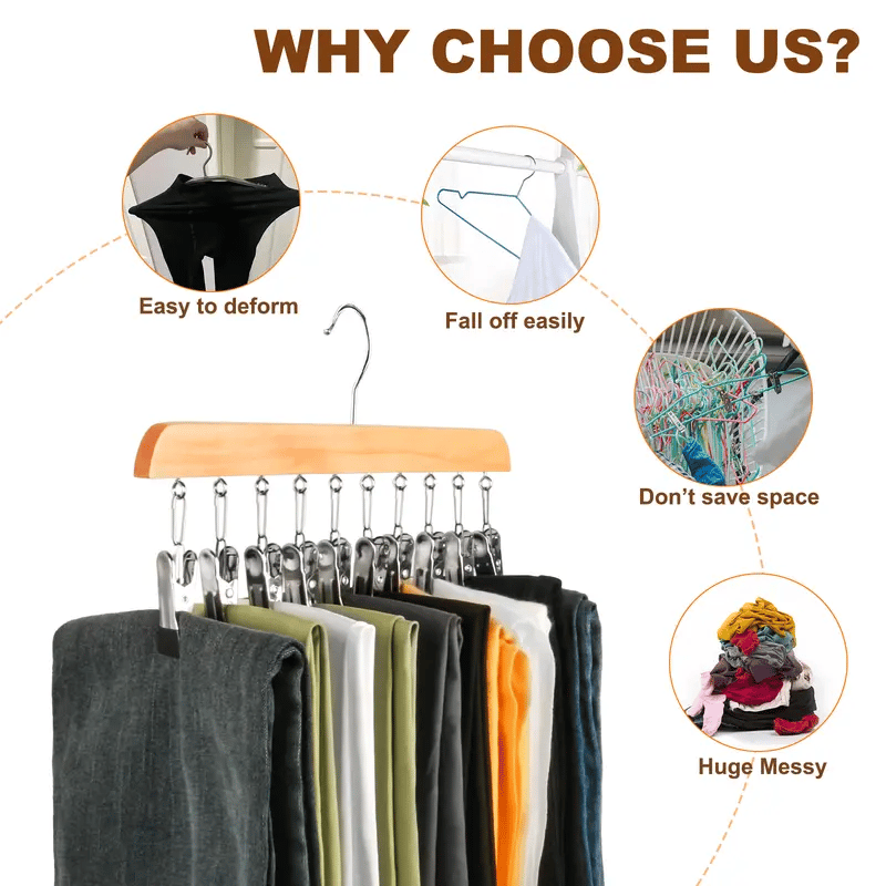 ClipNest – 10-Clip Space Saving Closet Organizer