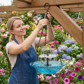 FeatherFlow – Solar Bird Bath Fountain for Gardens