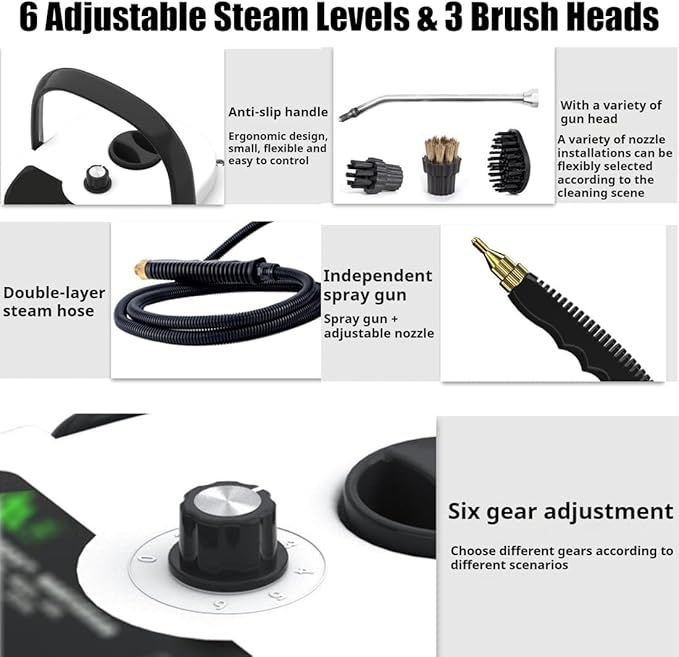 SteamBlaze – 1500W High-Temp Pressurized Handheld Cleaner
