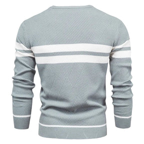 Zander Field Stripe Cotton Crewneck | Lupi