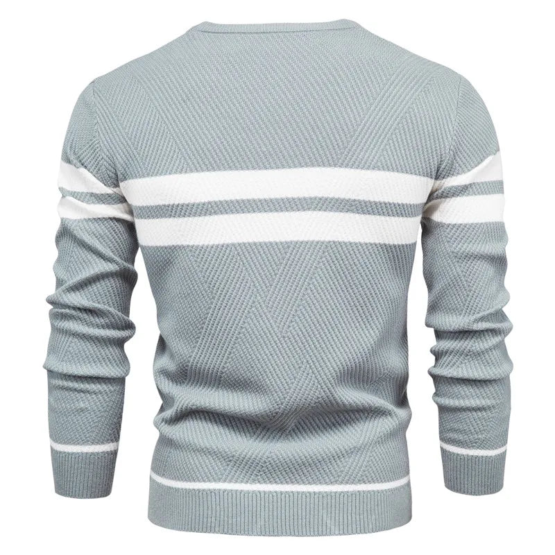Zander Field Stripe Cotton Crewneck | Lupi