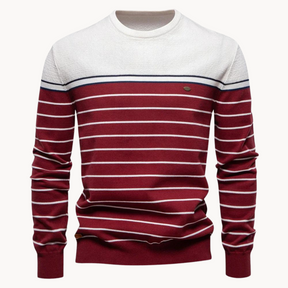 Atlantic Stripe Cotton Sweater | Lupi