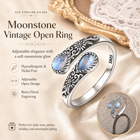 MoonPetal – Elegant Moonstone Bloom Ring