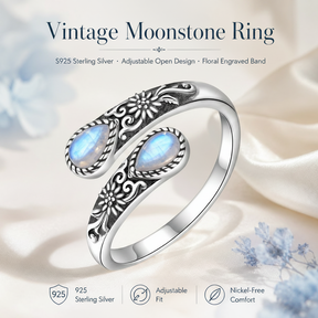 MoonPetal – Elegant Moonstone Bloom Ring