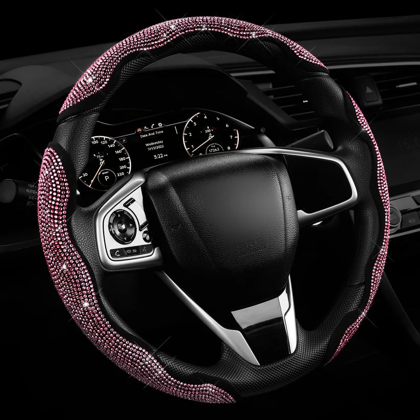 LuxiDrive – Crystal Studded Steering Wheel Cover