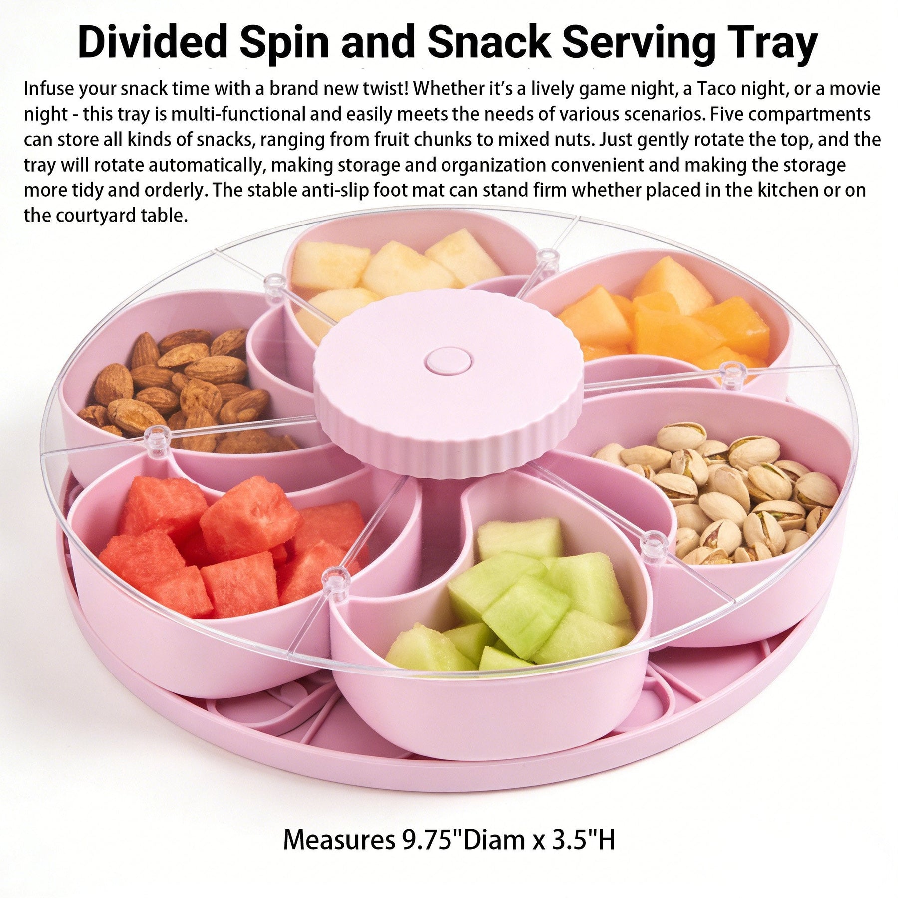 PartyTwist – Rotating Divided Tray