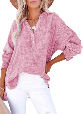 CloudFit – Women’s Casual Oversized Gauze Blouse