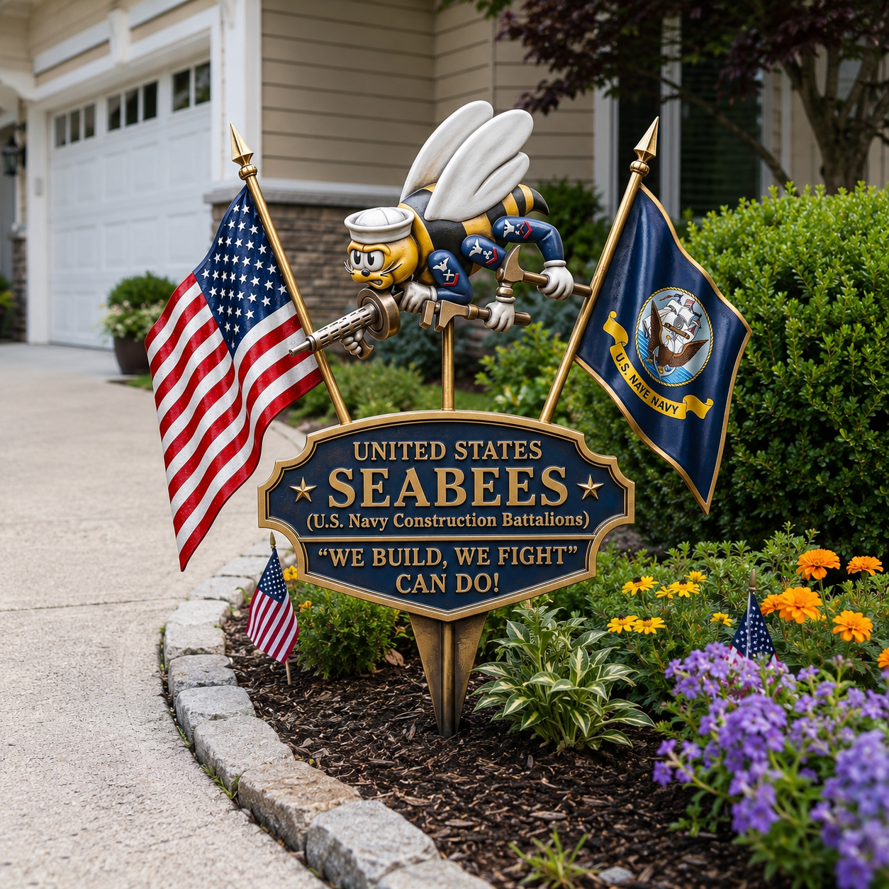 CanDoLegacy – US Navy Seabees Tribute Garden Stake