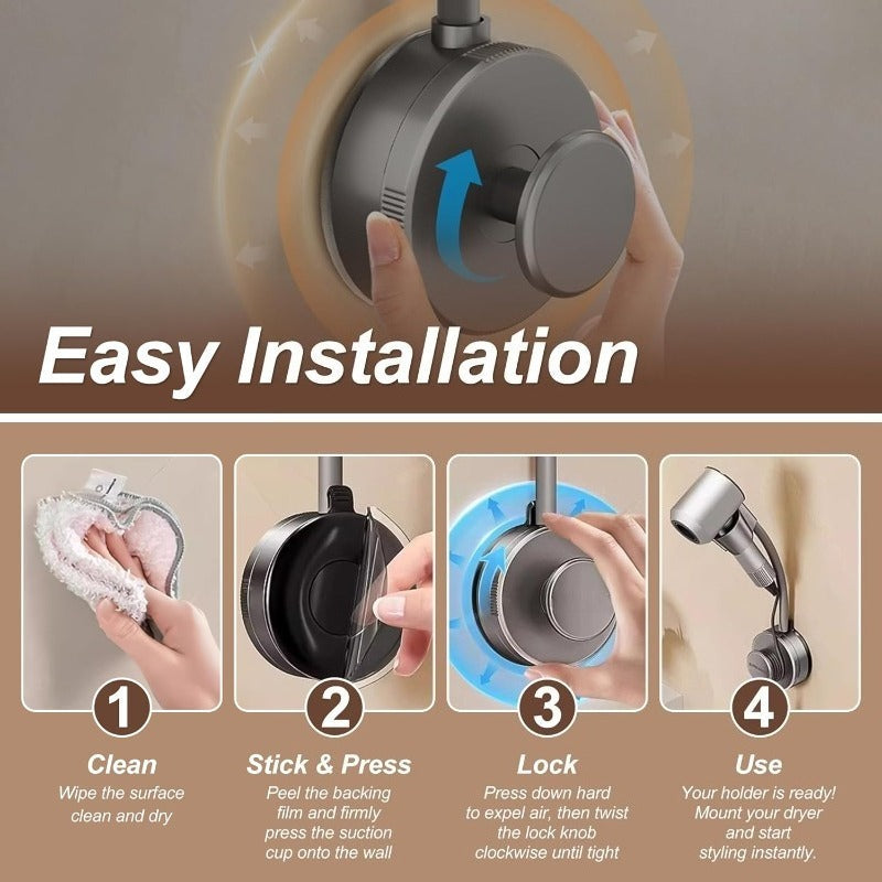 SalonLock – Strong Suction Dryer Holder