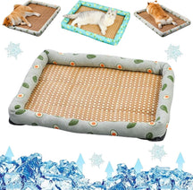 CoolNest – Breathable Rattan Cooling Pet Bed