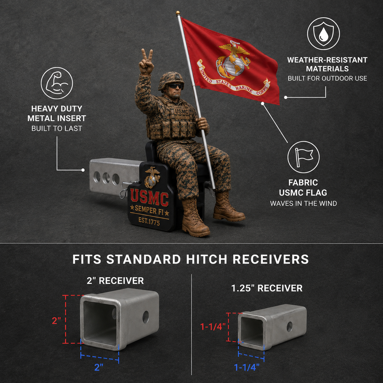 PatriotPulse – USMC Brotherhood Hitch Guard