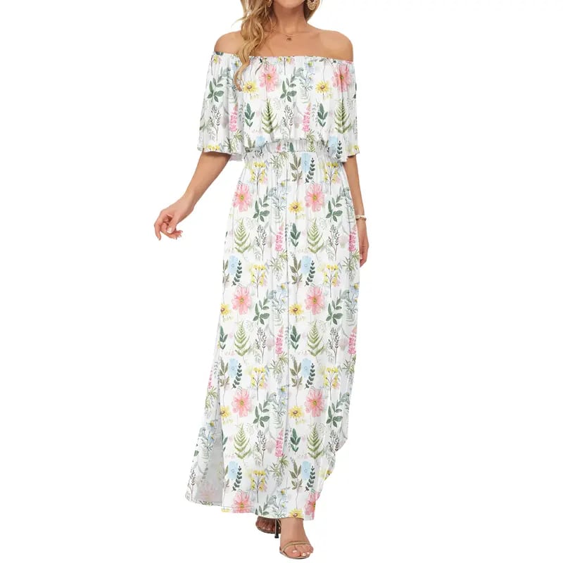 GraceLoom – Flowing Shoulder Dress
