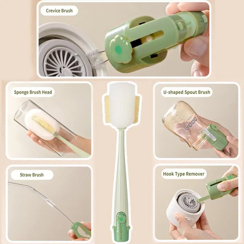 BrushPro | Versatile 5-in-1 Bottle Cleaning Brush
