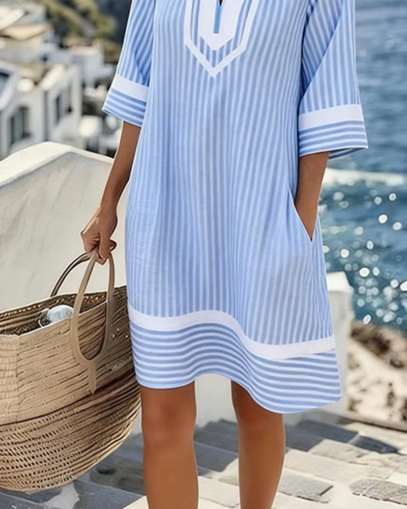UrbanStripe - Pocket Dress For Everyday Summer Shift