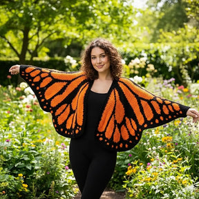 FlutterNest – Artistic Butterfly Comfort Cardigan