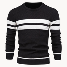 Zander Field Stripe Cotton Crewneck | Lupi
