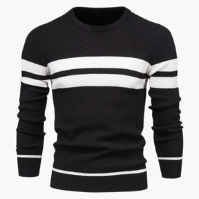 Zander Field Stripe Cotton Crewneck | Lupi
