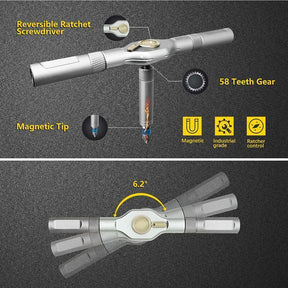 Tactix - Multi-Function Ratcheting Screwdriver for Home & Work