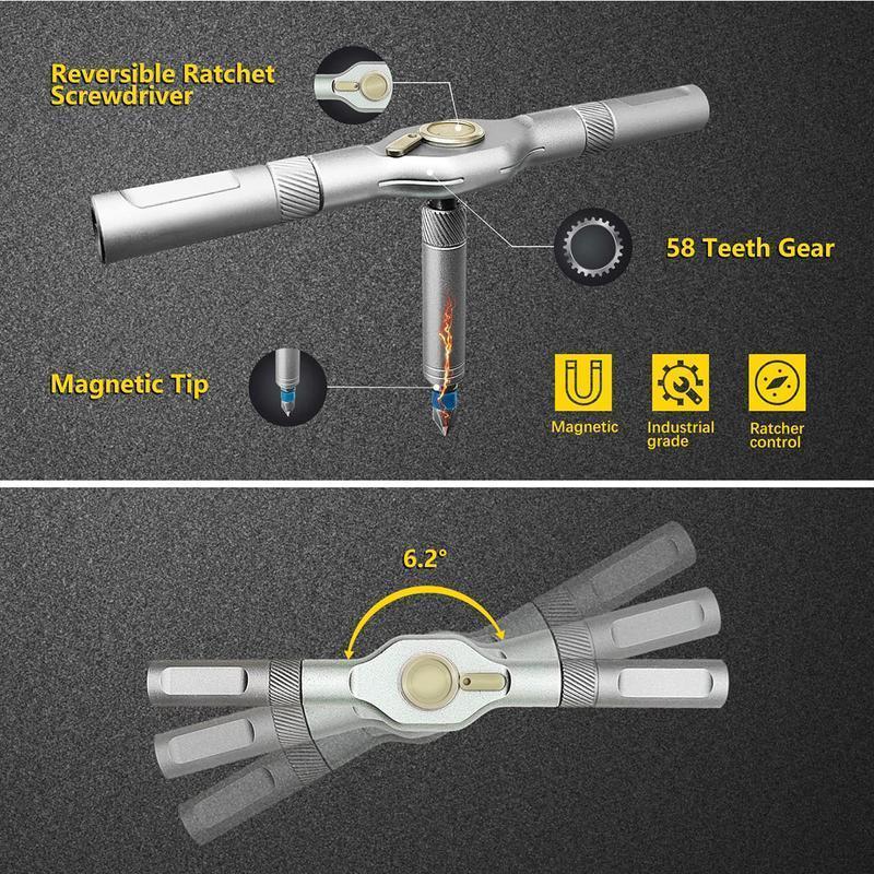 Tactix - Multi-Function Ratcheting Screwdriver for Home & Work