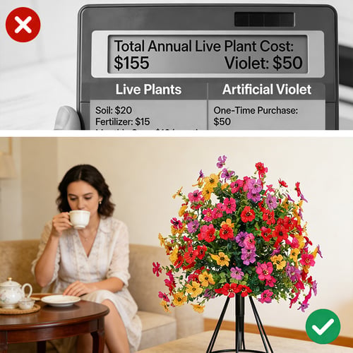 EverViolet – Faux Violet Vine for Home & Garden Elegance