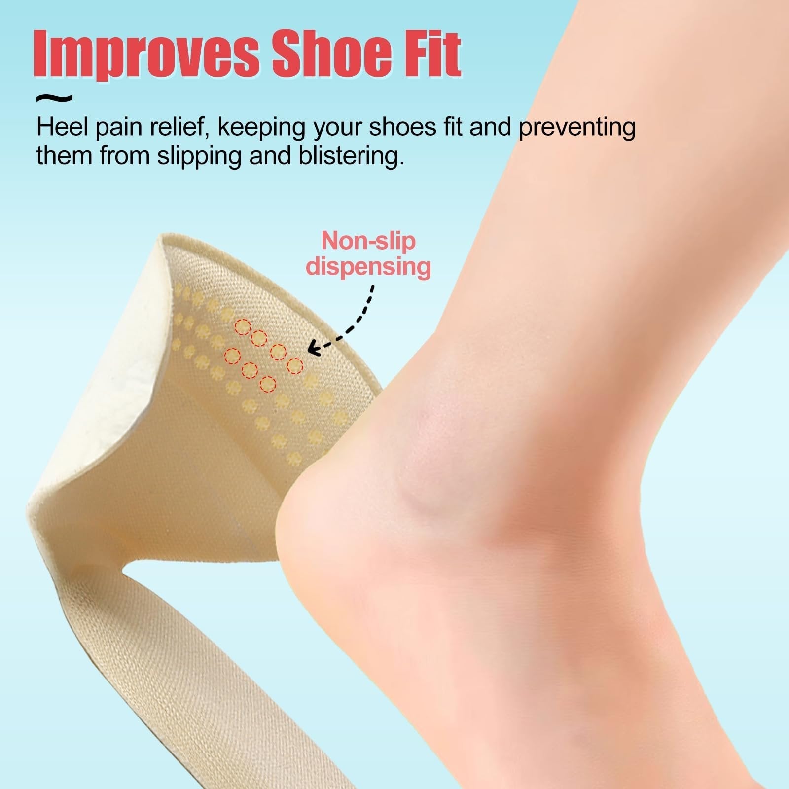 🌟Soft Heel Cushion Pads Anti-slip Heel Protectors for Women & Men