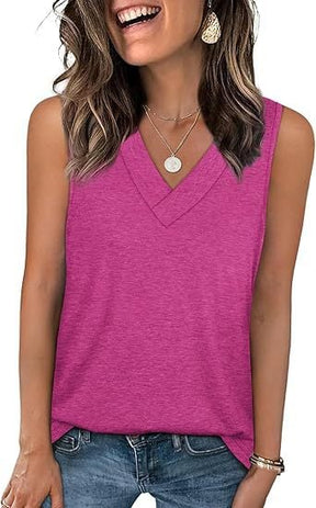 SoftEase – Women’s Sleeveless Casual Slim Fit Top