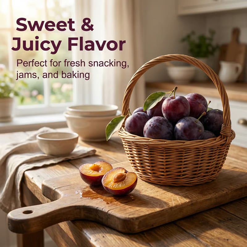 PureHarvest – Heirloom Non-GMO Grafted Plum Tree Sapling