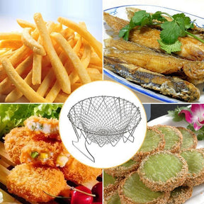 FlexiStrain – Retractable Stainless Steel Cooking Basket