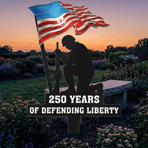 LibertyForge – 250 Years of Defending Liberty Metal Garden Stake