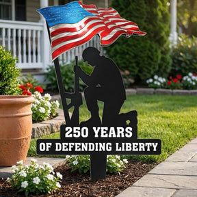 LibertyForge – 250 Years of Defending Liberty Metal Garden Stake