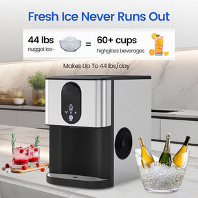 💥 Clearance Sale - Nugget Ice Maker ❄️✨ 44 lbs/Day Self-Dispensing Ice 🧊
