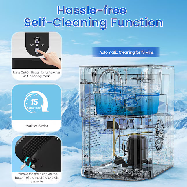 💥 Clearance Sale - Nugget Ice Maker ❄️✨ 44 lbs/Day Self-Dispensing Ice 🧊