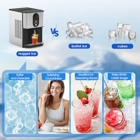 💥 Clearance Sale - Nugget Ice Maker ❄️✨ 44 lbs/Day Self-Dispensing Ice 🧊