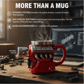 ⚡Ultimate V8 Engine Stainless Steel 3D Mug & A Gearhead's Dream✨